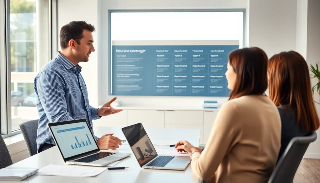 Public Adjuster Near Me consulting with clients in a professional office environment.