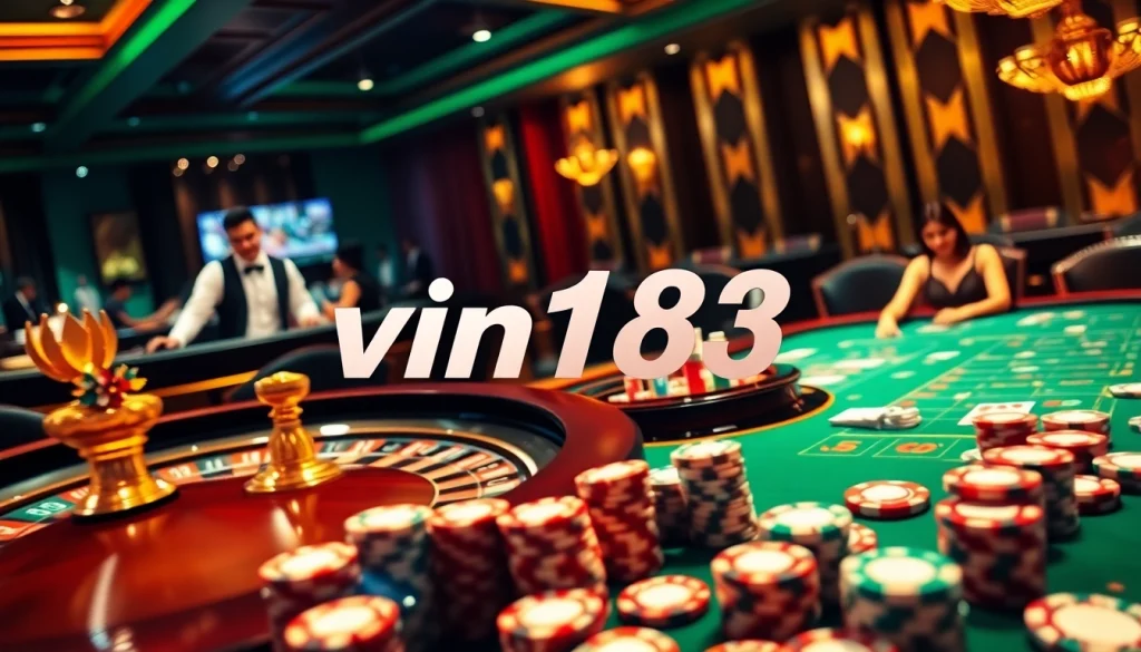 Experience the thrill of high-stakes gaming at vn168 with vibrant casino visuals.