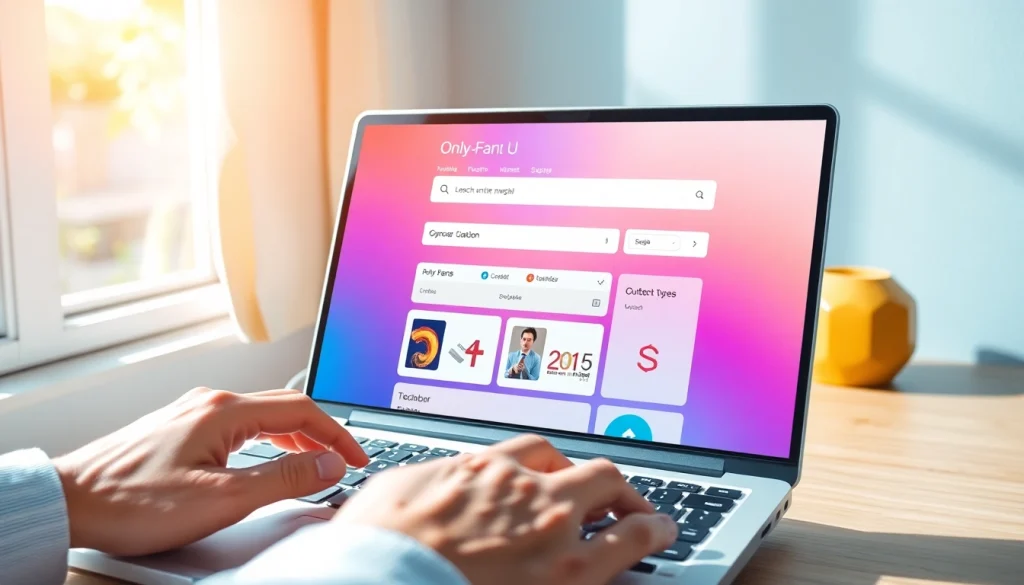 Onlyfans finder tool interface showcasing user-friendly search options for engaging content creators.