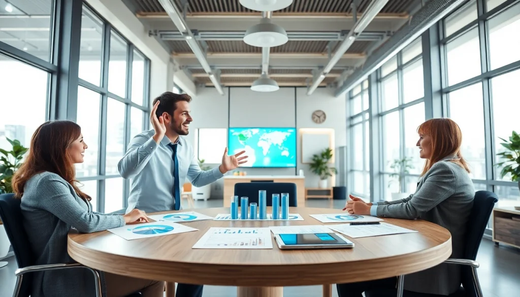 Engaging session to hire account executives in a modern office setup.