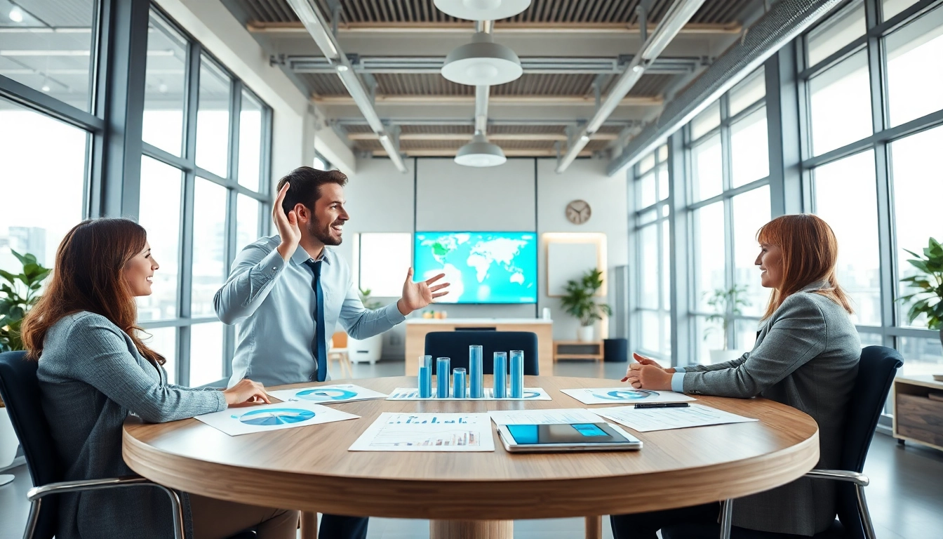 Engaging session to hire account executives in a modern office setup.