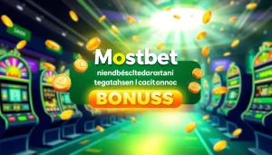 Mostbet tekrarlanan depozit bonusu ilə bağlı cazibədar təklif təqdim edən online kazino görüntüsü.