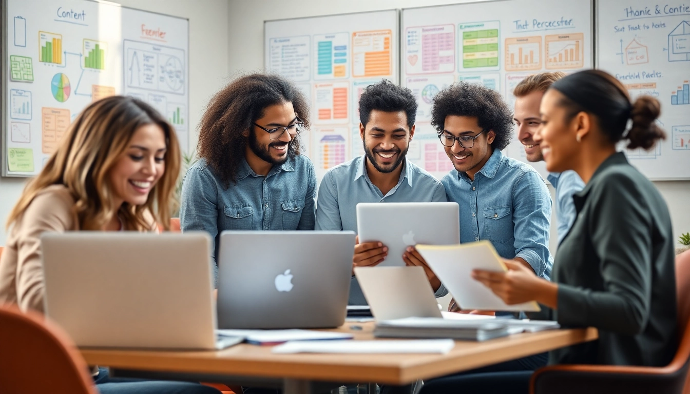 Collaborative team from https://www.todayville.com generating creative content in a vibrant office setting.