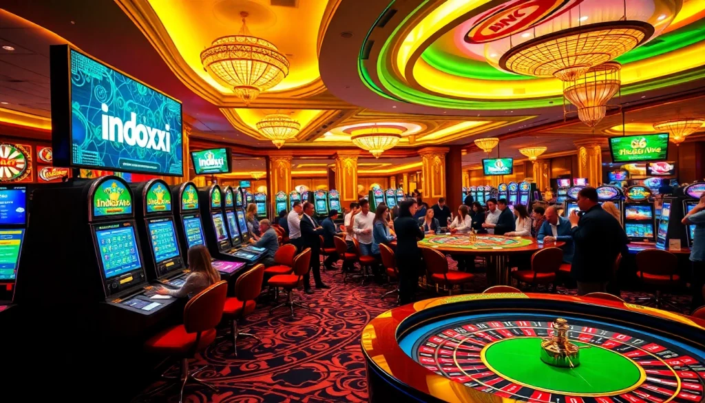 Experience thrilling gameplay at indoxxi with vibrant casino tables and exciting slot machines.
