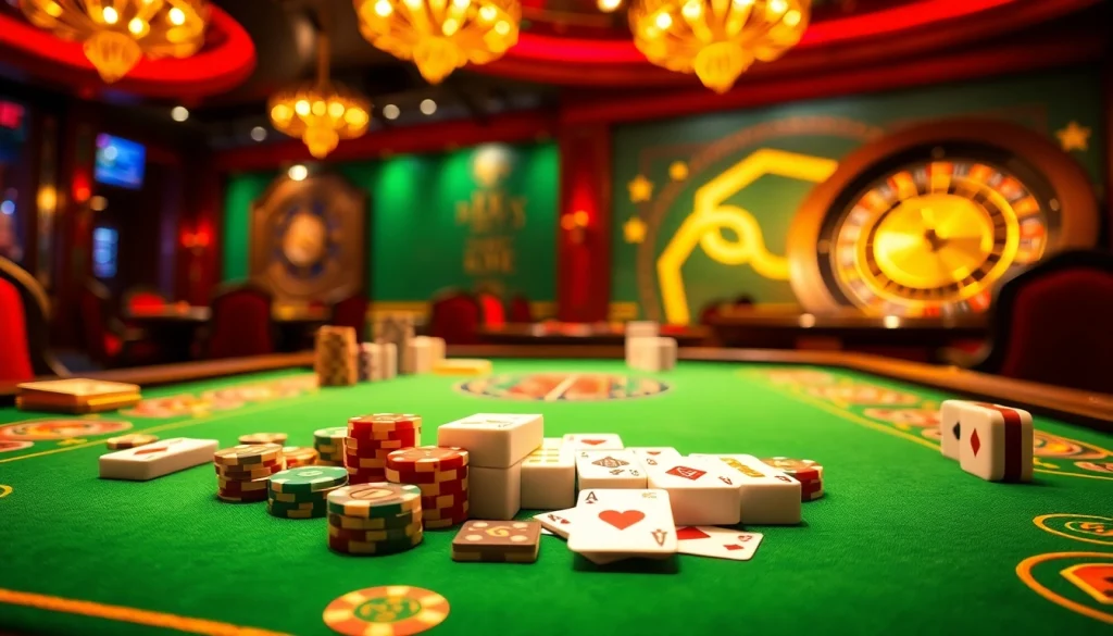 Link mahjong tiles arranged beautifully on a casino table, inviting players to connect and win.