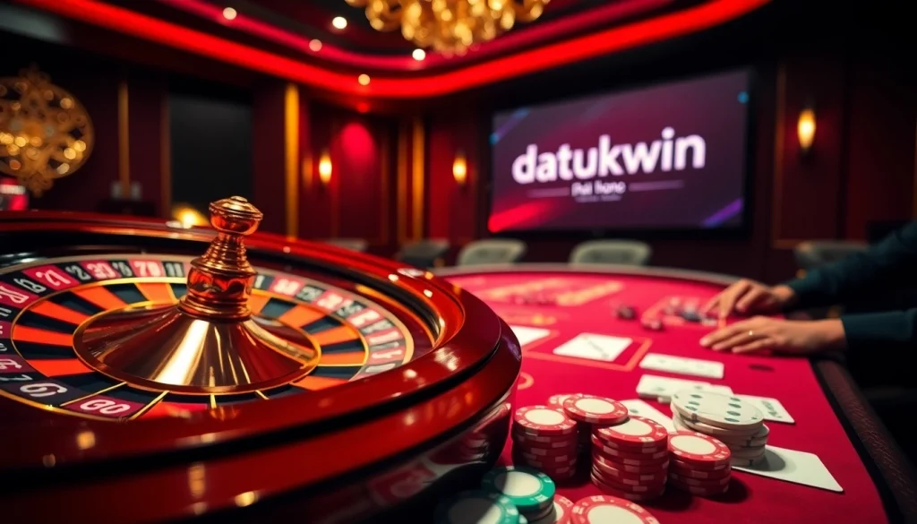 Rasakan sensasi berjudi dengan datukwin di kasino mewah yang menampilkan roulette dan poker.