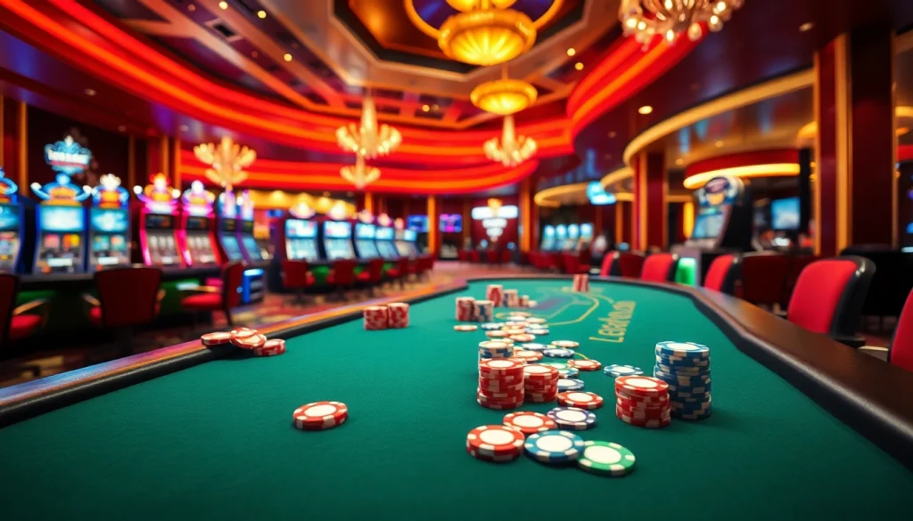 reddit users enjoying vibrant casino games with colorful chips and tables