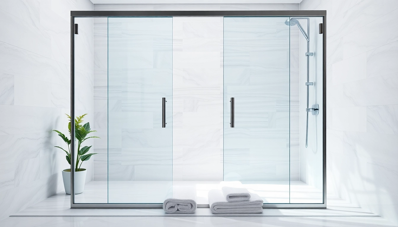 Discover elegant shower doors enhancing a luxurious bathroom with sleek designs and natural light.