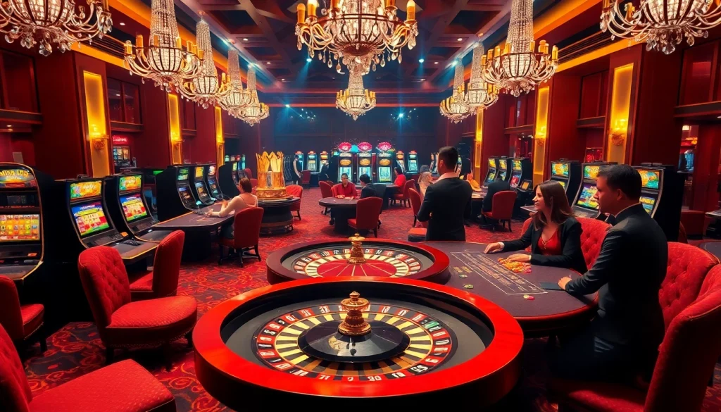 Situs deposit 5k menawarkan suasana yang menarik dengan meja poker, roda roulette, dan mesin slot yang berwarna-warni.