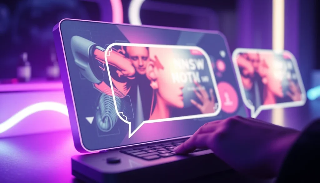 Engaging NSFW AI chatbot interface showcasing modern technology and interactive design.