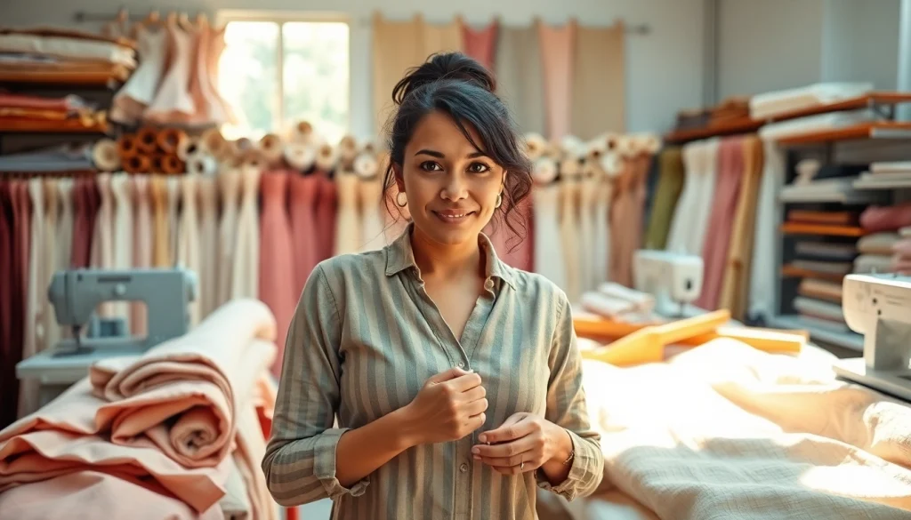 Maak prachtige jurken met linnen stof voor jurken van verschillende kleuren en texturen.