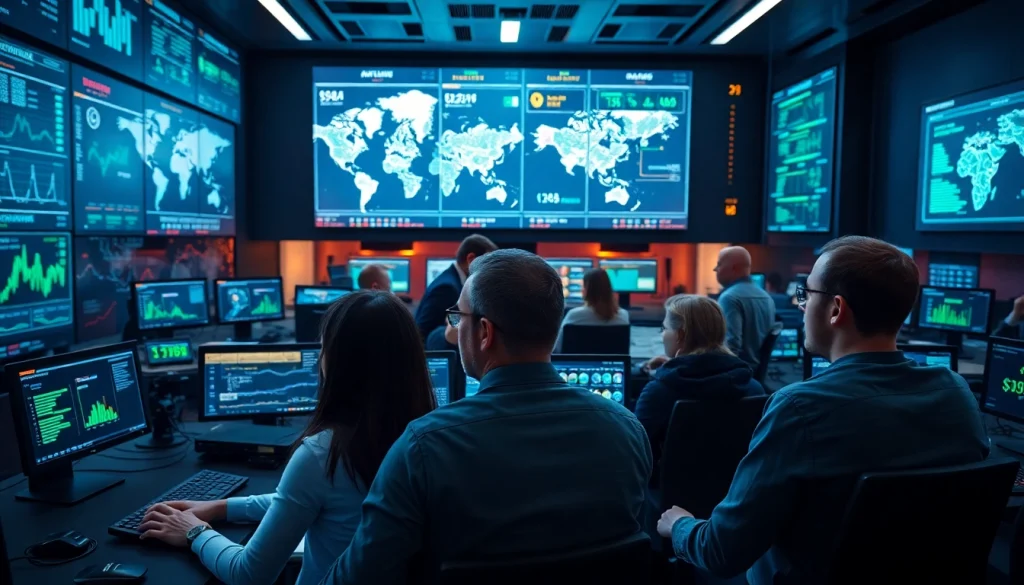Analyze national security risk in a high-tech command center environment with diverse experts.