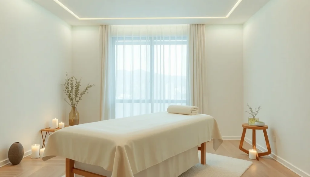 편안한 분위기와 부드러운 조명이 있는 인천 마사지 치료실