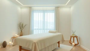 편안한 분위기와 부드러운 조명이 있는 인천 마사지 치료실