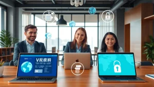 在现代工作空间使用快连 VPN 的用户享受安全连接