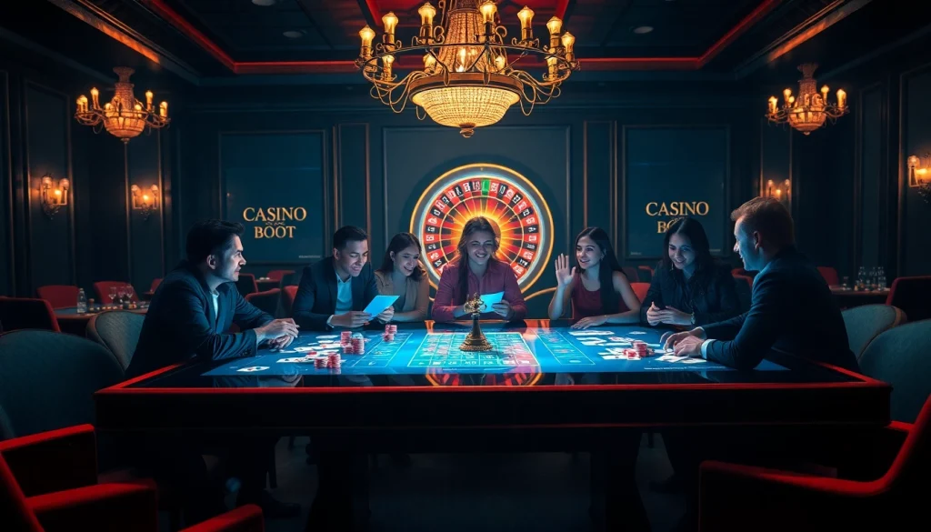 Vivez l'excitation du casino en ligne France avec des avatars vibrants jouant sur une interface de jeu luxueuse.