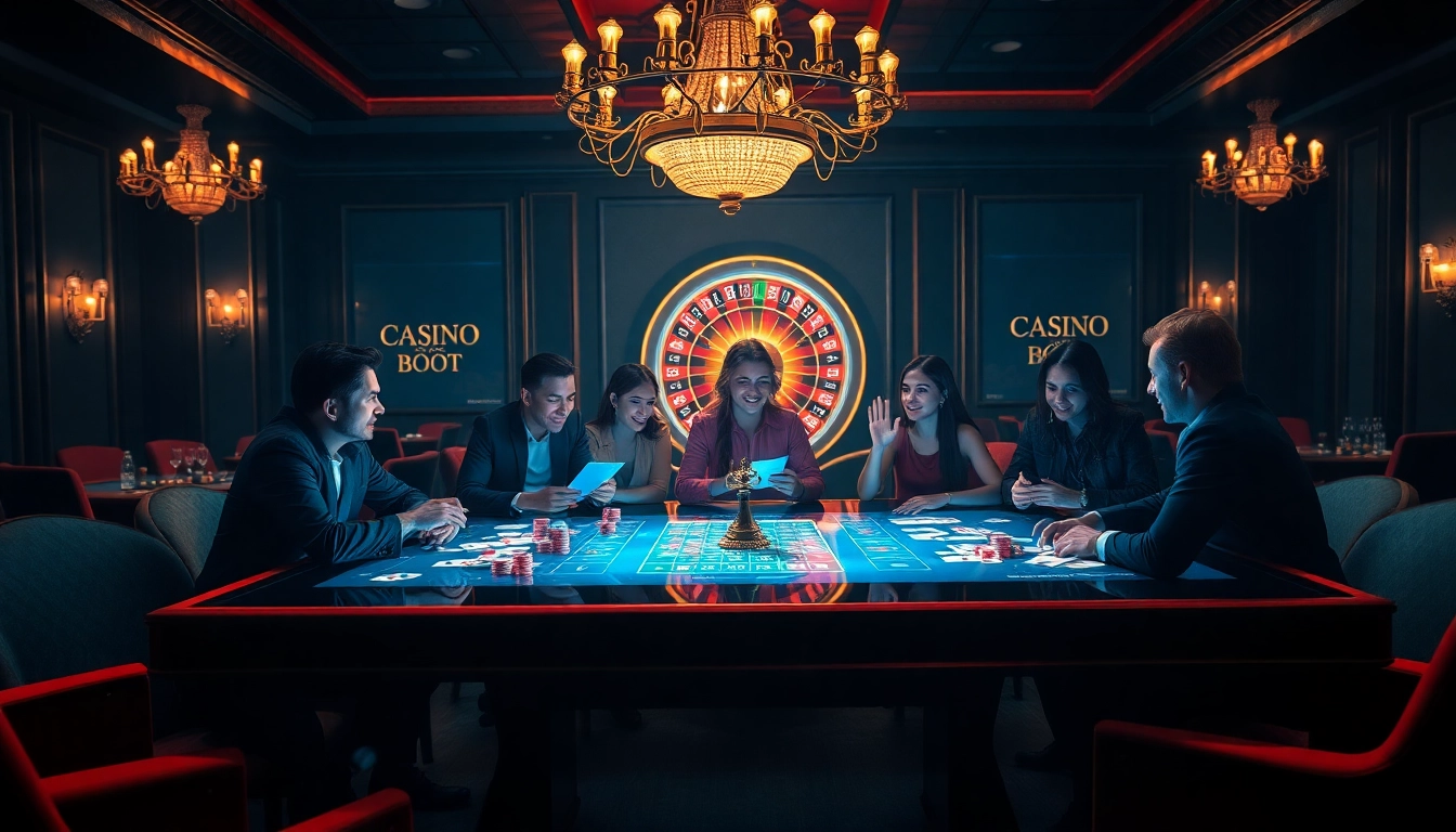 Vivez l'excitation du casino en ligne France avec des avatars vibrants jouant sur une interface de jeu luxueuse.