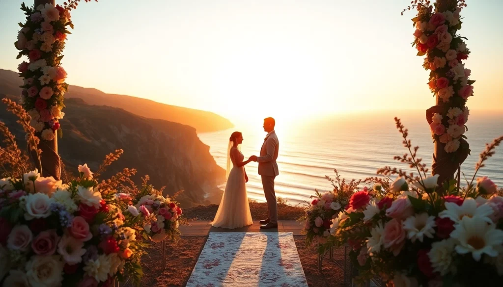 Captivating scene of a wedding ceremony with a Big Sur wedding photographer capturing the moment.