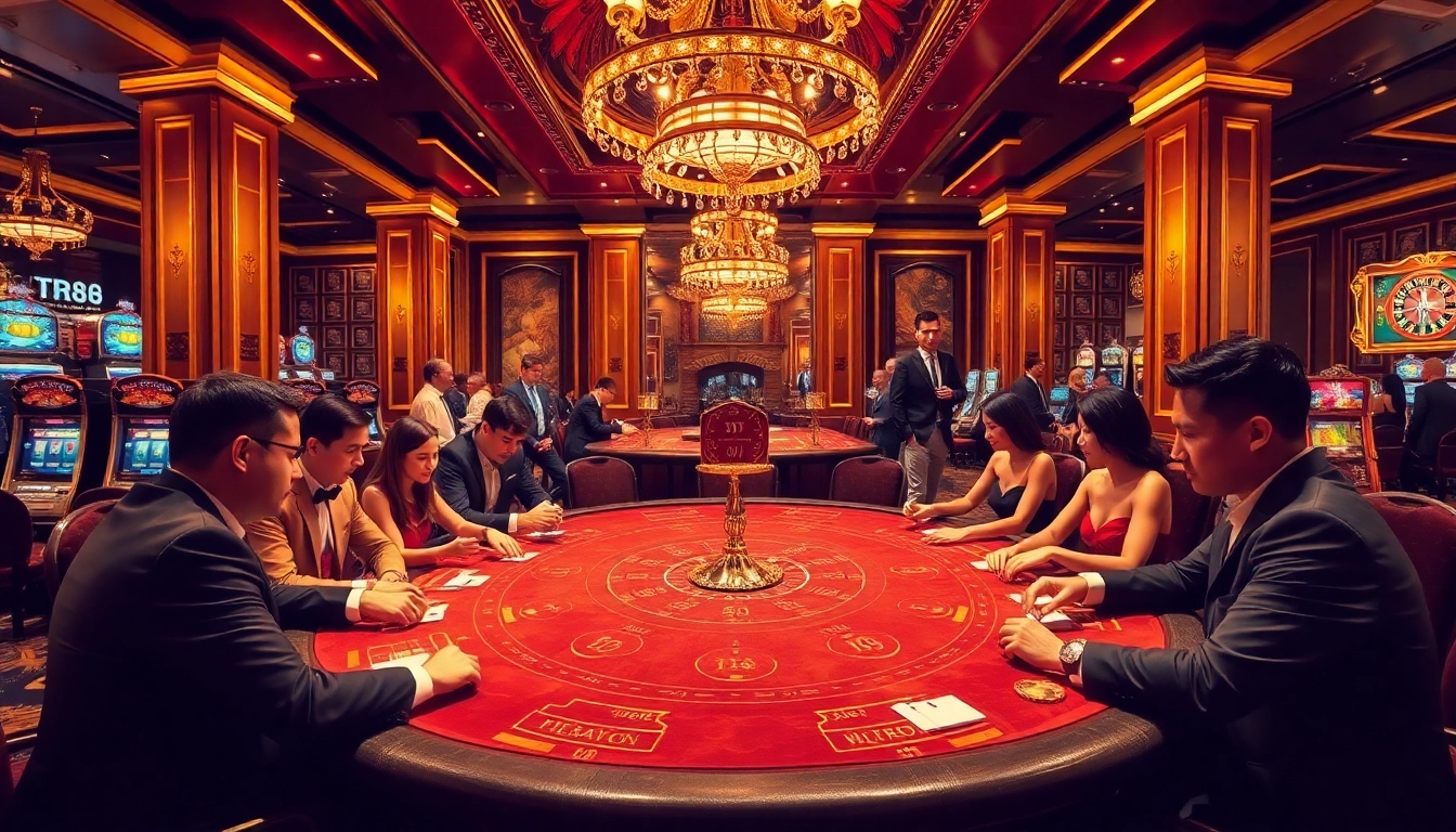 Engage in high-stakes gaming at TR88, with vibrant casino ambiance and thrilling poker action.