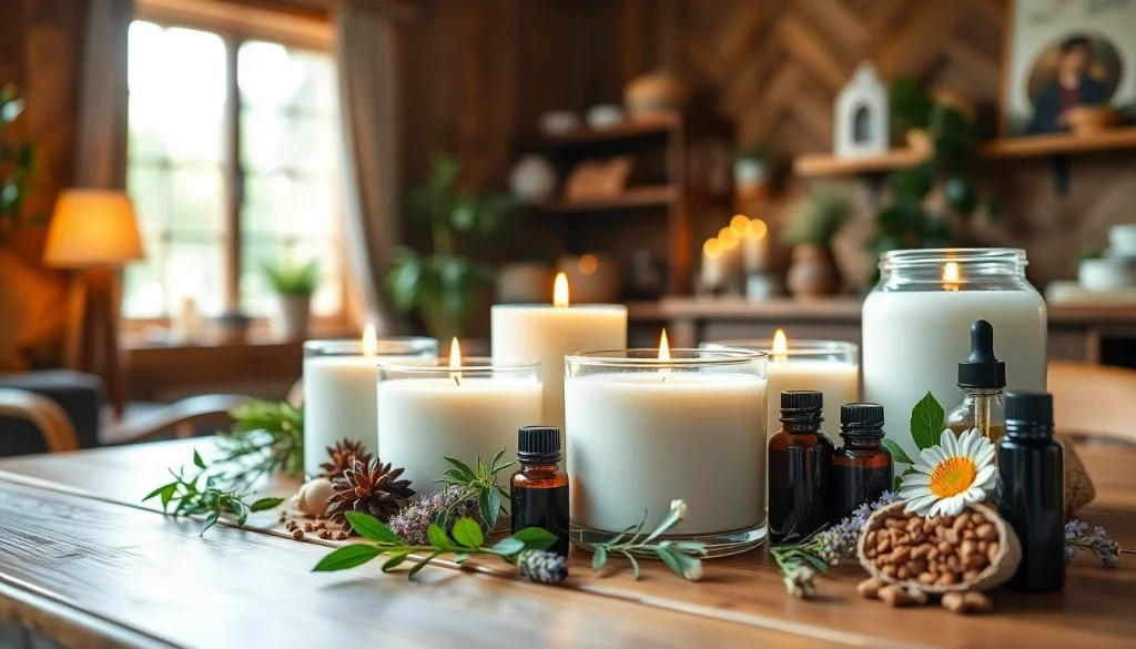 Mirisne svece kreiraju mirnu atmosferu u prirodnom okruženju.