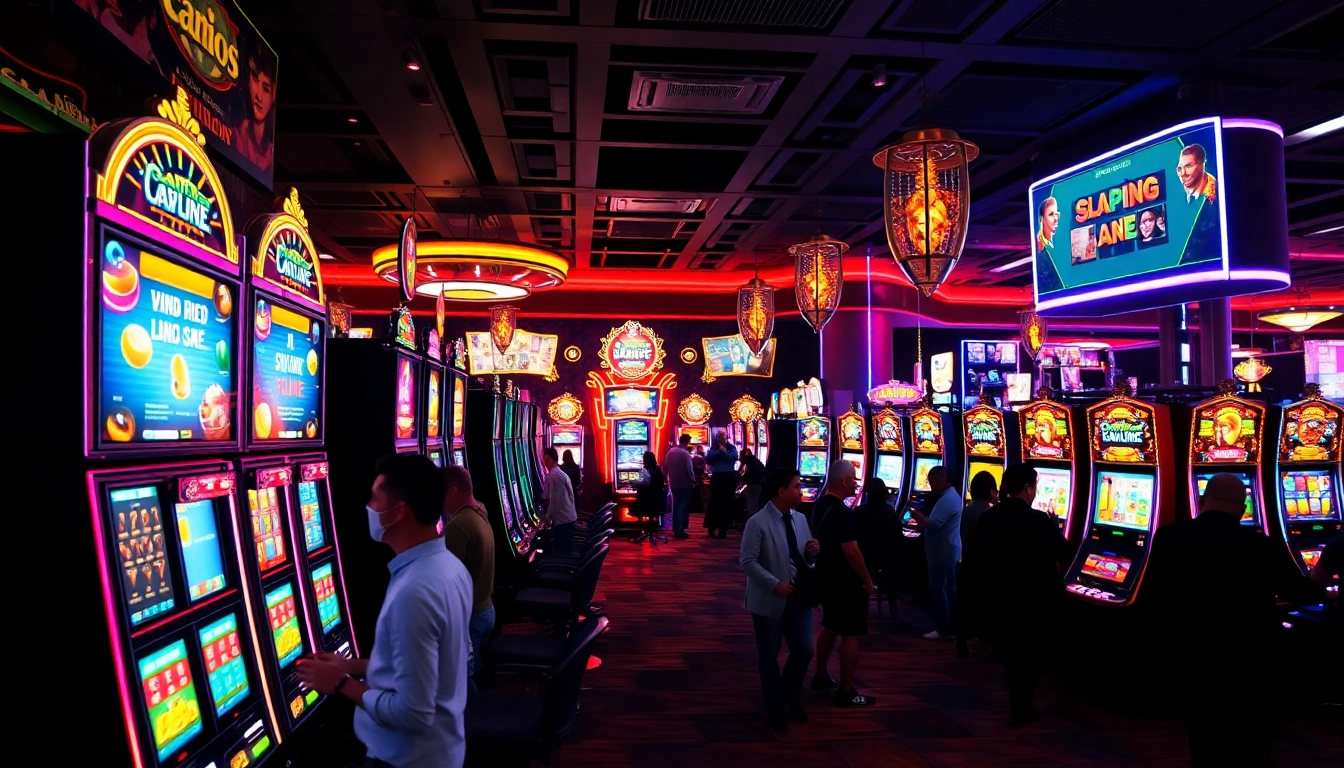Menangkan permainan situs slot di kasino yang cerah dan ramai.