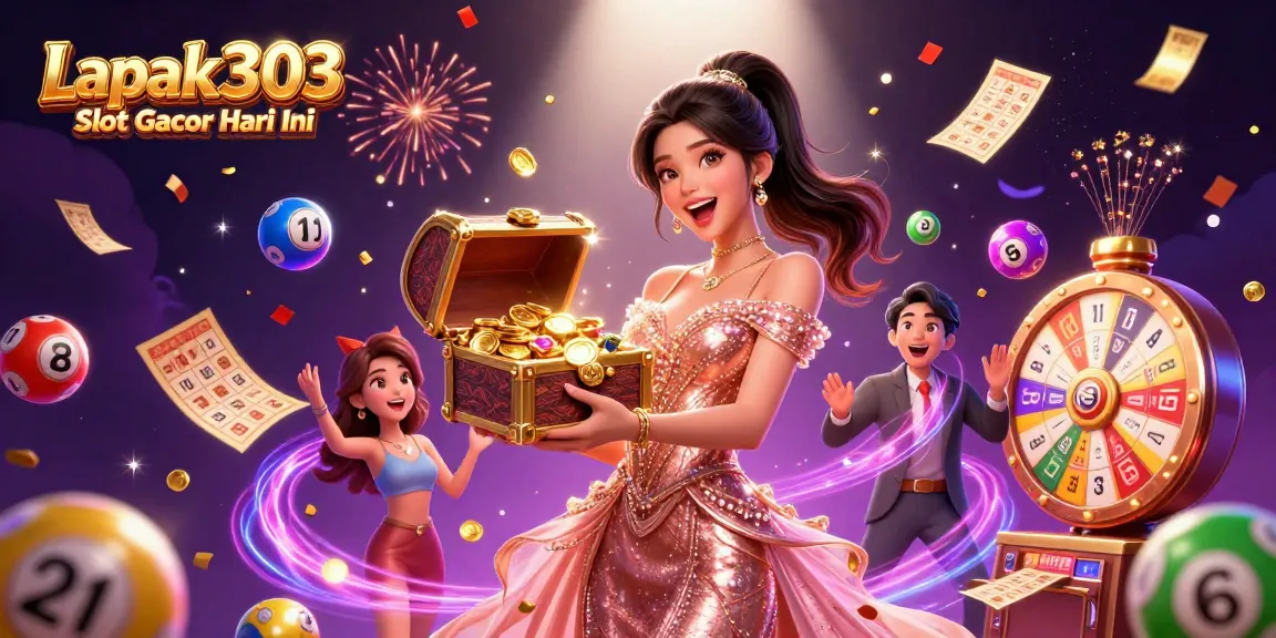 Experience thrilling wins with Lapak303 Slot Gacor Hari Ini in a vibrant casino scene full of excitement.
