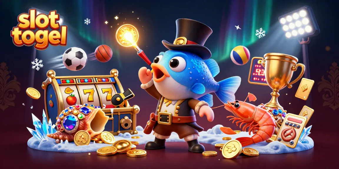 Engage in thrilling slot togel action with a vibrant underwater scene featuring dynamic characters and gaming elements.
