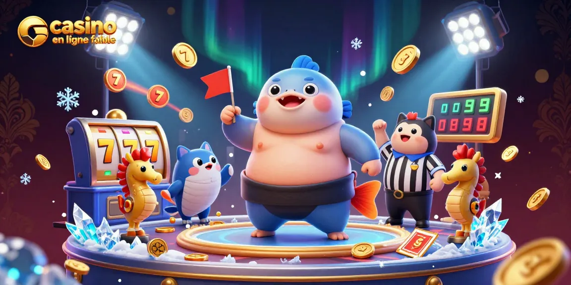Casino en ligne fiable : Jeu d'argent avec des personnages marins et des éléments de machines à sous.