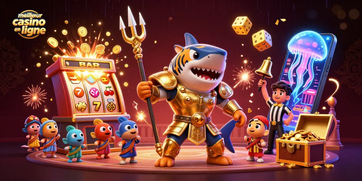 Découvrez le meilleur casino en ligne avec un requin tigre en armure dorée et une machine à sous explosive.
