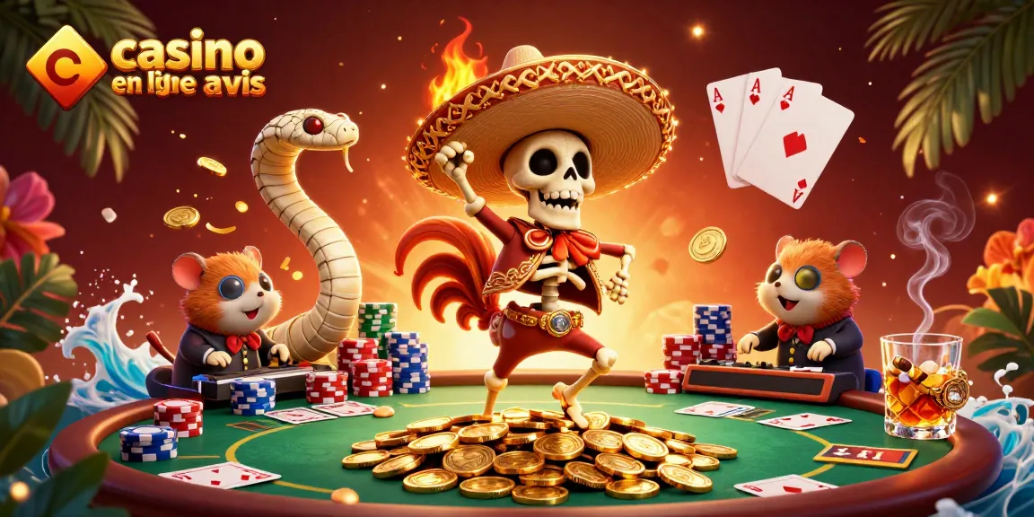 Découvrez l'univers du casino en ligne avec ce visuel représentant des personnages captivants dans une ambiance festive.