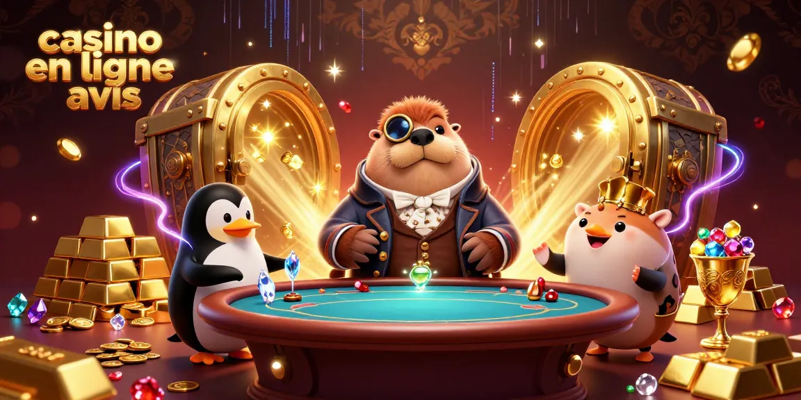 Casino en ligne avis : morse joueur de poker bluffant avec croupier et poisson-globe sous l'eau.