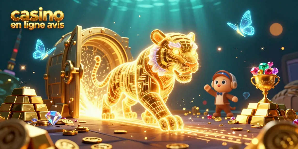 Découvrez l'illustration dynamique d'un tigre en lumière dans un casino en ligne avis captivant