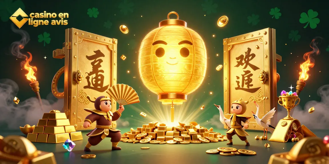 Évaluez les jeux dans nos avis de casino en ligne avec des lumières scintillantes et des personnages enjoués.