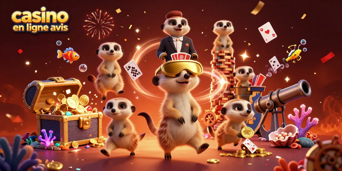 Évaluez les casinos en ligne avec cet avis illustré dynamique des suricates.